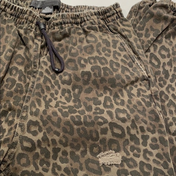 Alexander Wang Leopard Denim Joggers - Picture 5 of 5